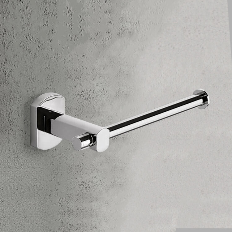 Toilet Roll Holder, Contemporary Polished Chrome