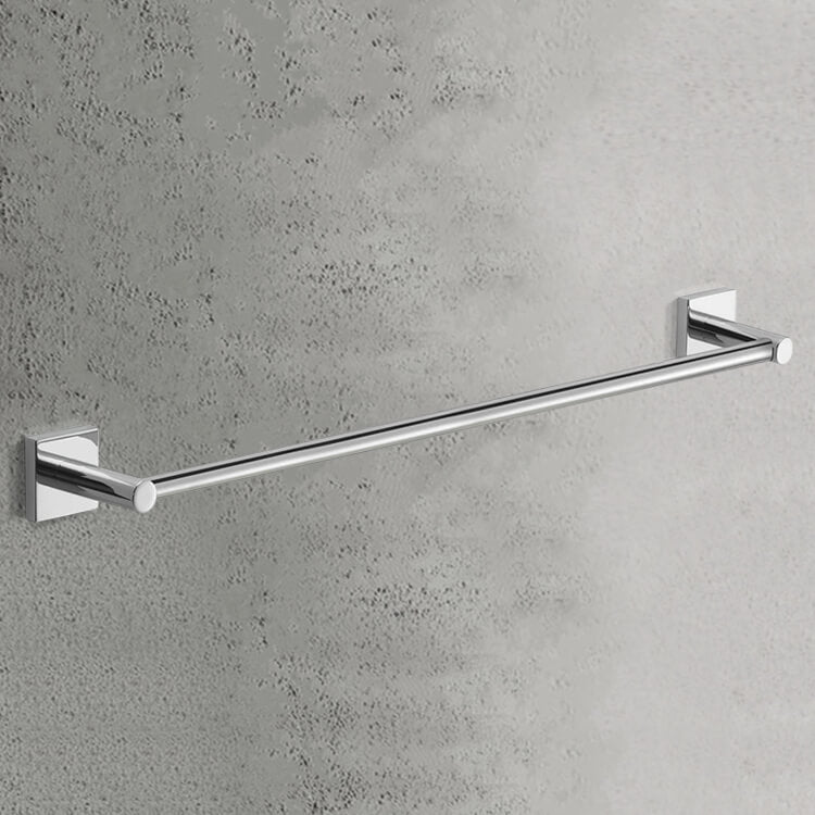 Towel Bar, 24 Inch, Modern, Chrome