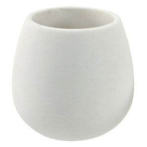 Toothbrush Holder Made From Thermoplastic Resins and Stone In White Finish
