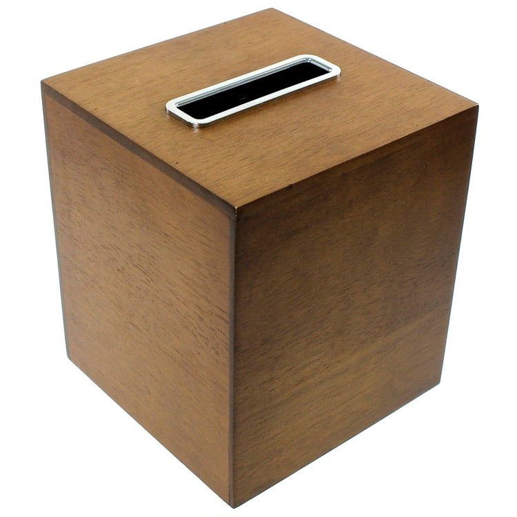 Tissue Box Made From Wood in a Brown Finish