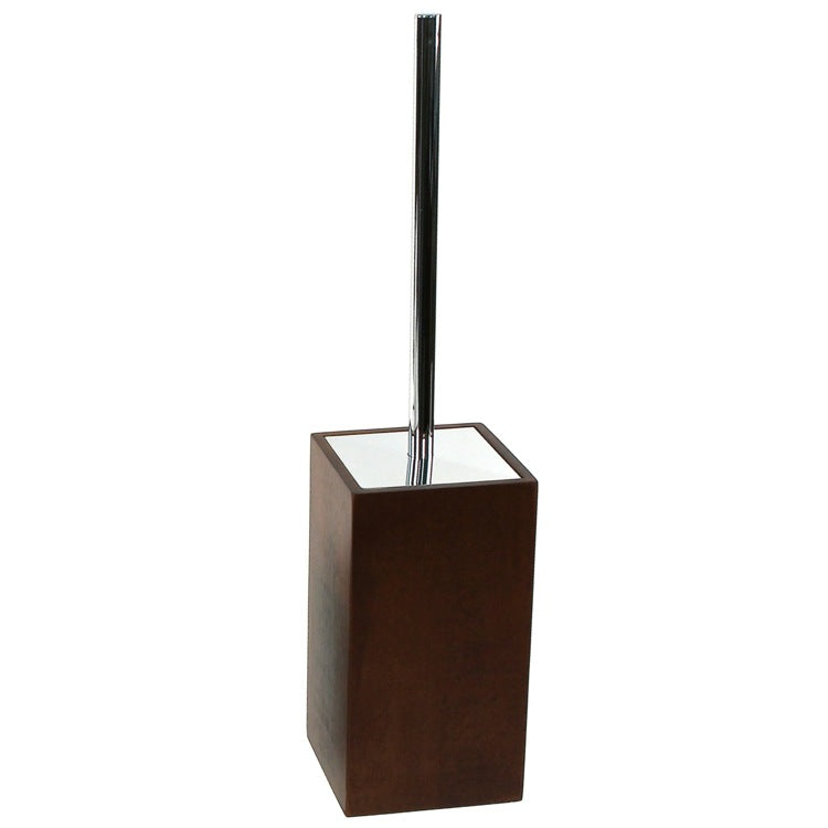 Toilet Brush Holder, Brown, Square, Made of Wood