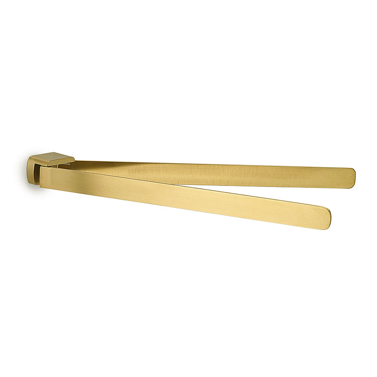 Double Swivel Towel Bar, Matte Gold