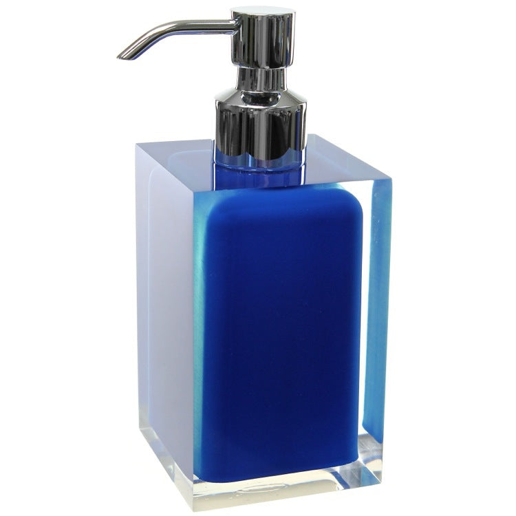 Soap Dispenser, Square, Blue, Countertop