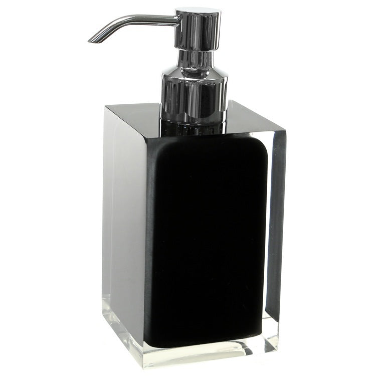 Soap Dispenser, Square, Black, Countertop