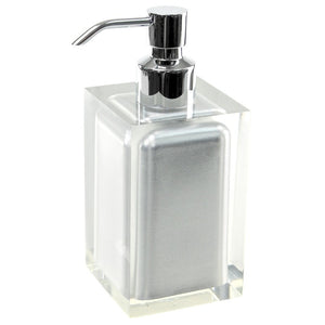 Soap Dispenser, Square, Silver, Countertop