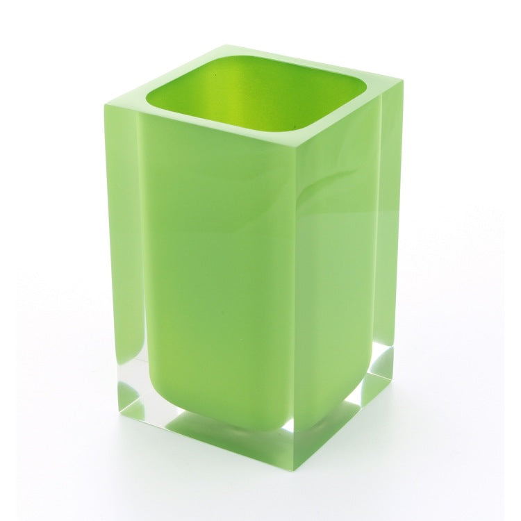 Square Acid Green Toothbrush Holder
