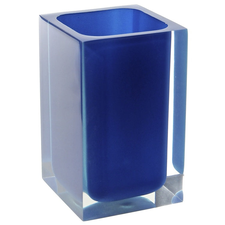 Square Blue Toothbrush Holder