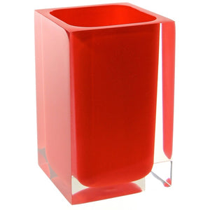 Square Red Toothbrush Holder