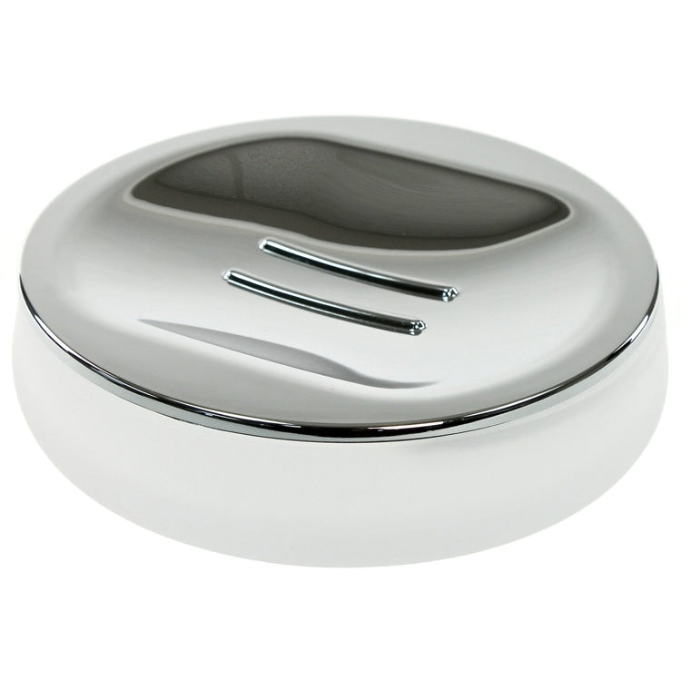 White Glass Round Soap Dish in Thermoplastic Resins