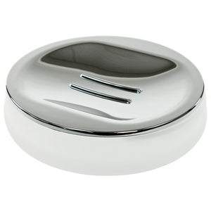 White Glass Round Soap Dish in Thermoplastic Resins