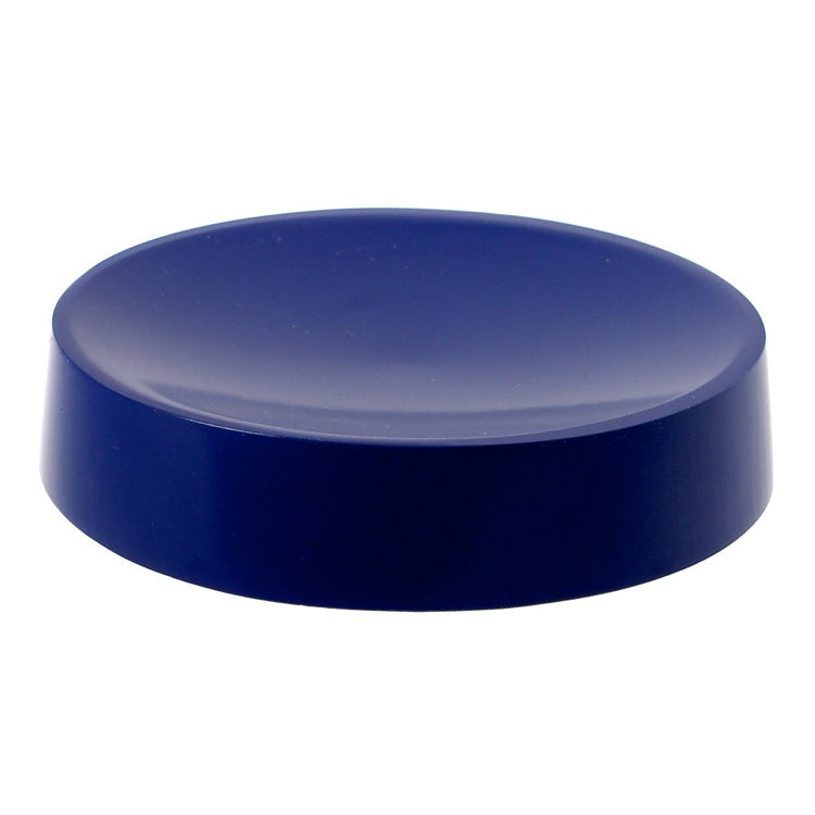 Blue Free Standing Round Soap Dish in Resin