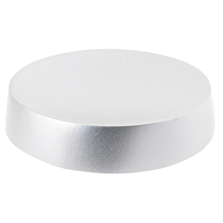 Free Standing Silver Finish Round Soap Dish in Resin