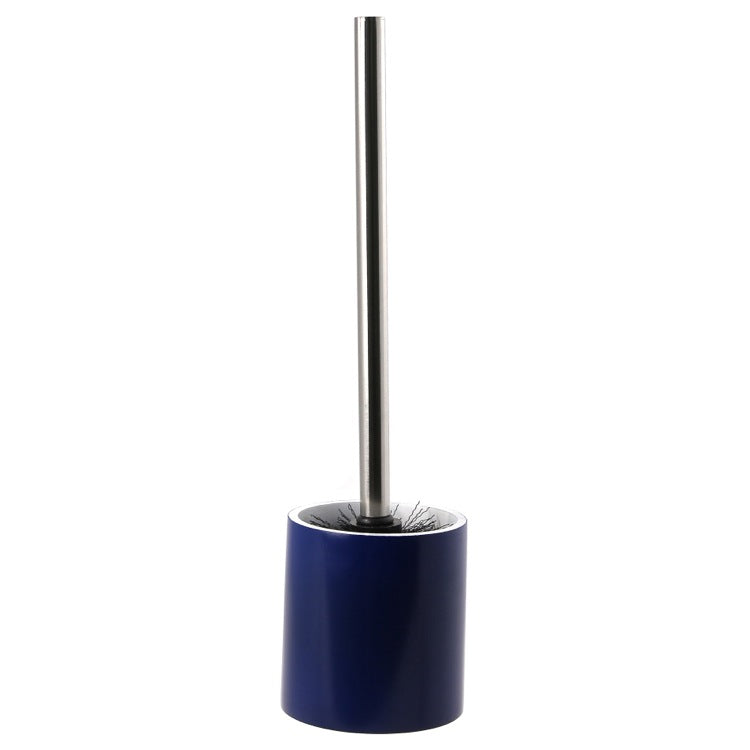 Toilet Brush Holder, Blue, Steel, Free Standing, Resin