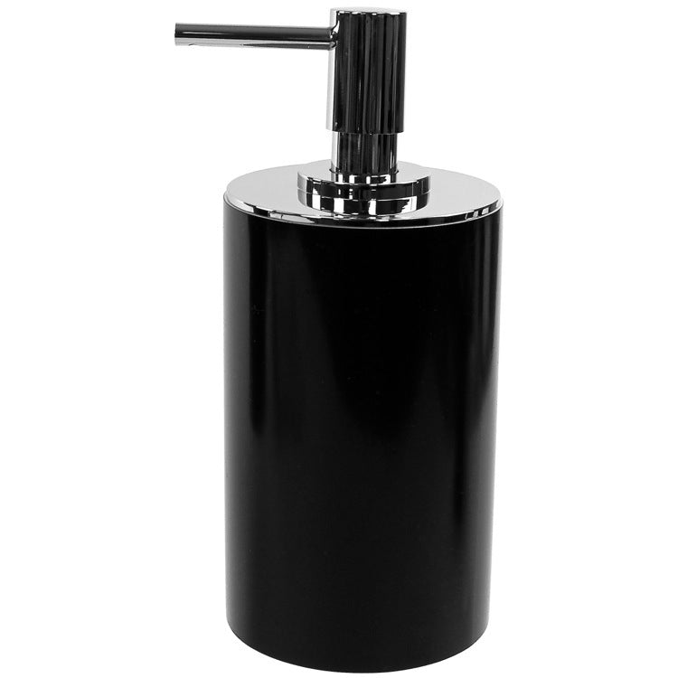 Soap Dispenser, Black, Round, Free Standing, Resin