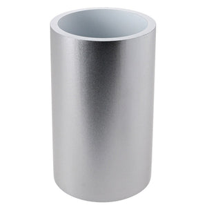 Silver Finish Free Standing Round Toothbrush Holder
