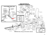 Technical diagram of a mini-rooter XP machine with labeled parts and views. General Wire PO-MR-510 Snap Ring
