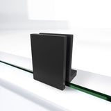 DreamLine Prism Plus 40 in. x 74 3/4 in. Frameless Neo-Angle Shower Enclosure in Satin Black with Black Base