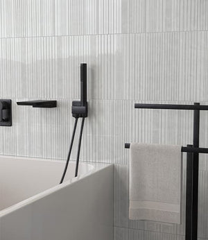 Anatolia Geometra 3X12 Divide Silver Glossy Ceramic Wall Tile 4000-0309-0 Silver Divide 3x12 - premium natural stone mosaic tile from Anatolia Tile, available at PoshHaus showroom in Keene, NH