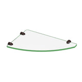 DreamLine 12 in. x 8 in. Corner Glass Shelf in Oil Rubbed Bronze