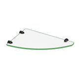 DreamLine 12 in. x 8 in. Corner Glass Shelf in Satin Black