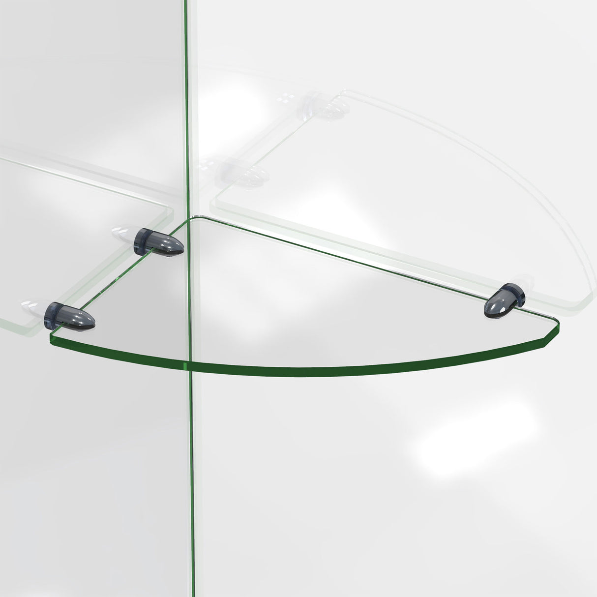 DreamLine 12 in. x 8 in. Corner Glass Shelf in Oil Rubbed Bronze