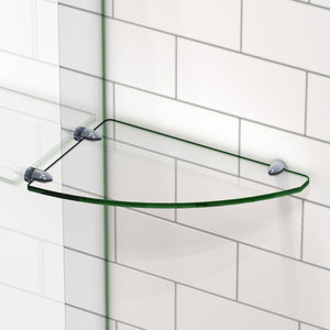 DreamLine 12 in. x 8 in. Corner Glass Shelf in Oil Rubbed Bronze