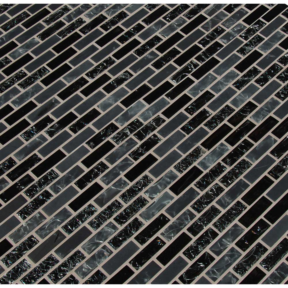 Glissen 12X12 glass mesh mounted mosaic tile SMOT-GLSB-CR-GLI6MM product shot multiple tiles angle view
