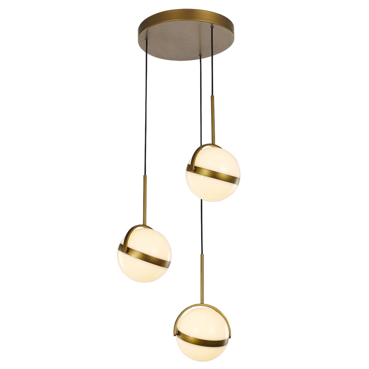 Alora MP301003BG GLOBO MULTI PENDANT LED BRUSHED GOLD