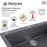 Nantucket Sinks 60/40 Double Bowl Dual-mount Granite Composite Brown