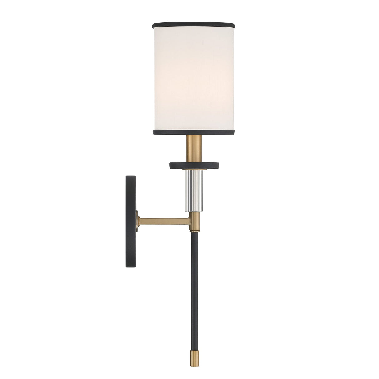 Hatfield 1 Light Black Forged + Vibrant Gold Sconce HAT-471-BF-VG