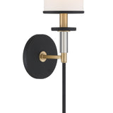 Hatfield 1 Light Black Forged + Vibrant Gold Sconce HAT-471-BF-VG