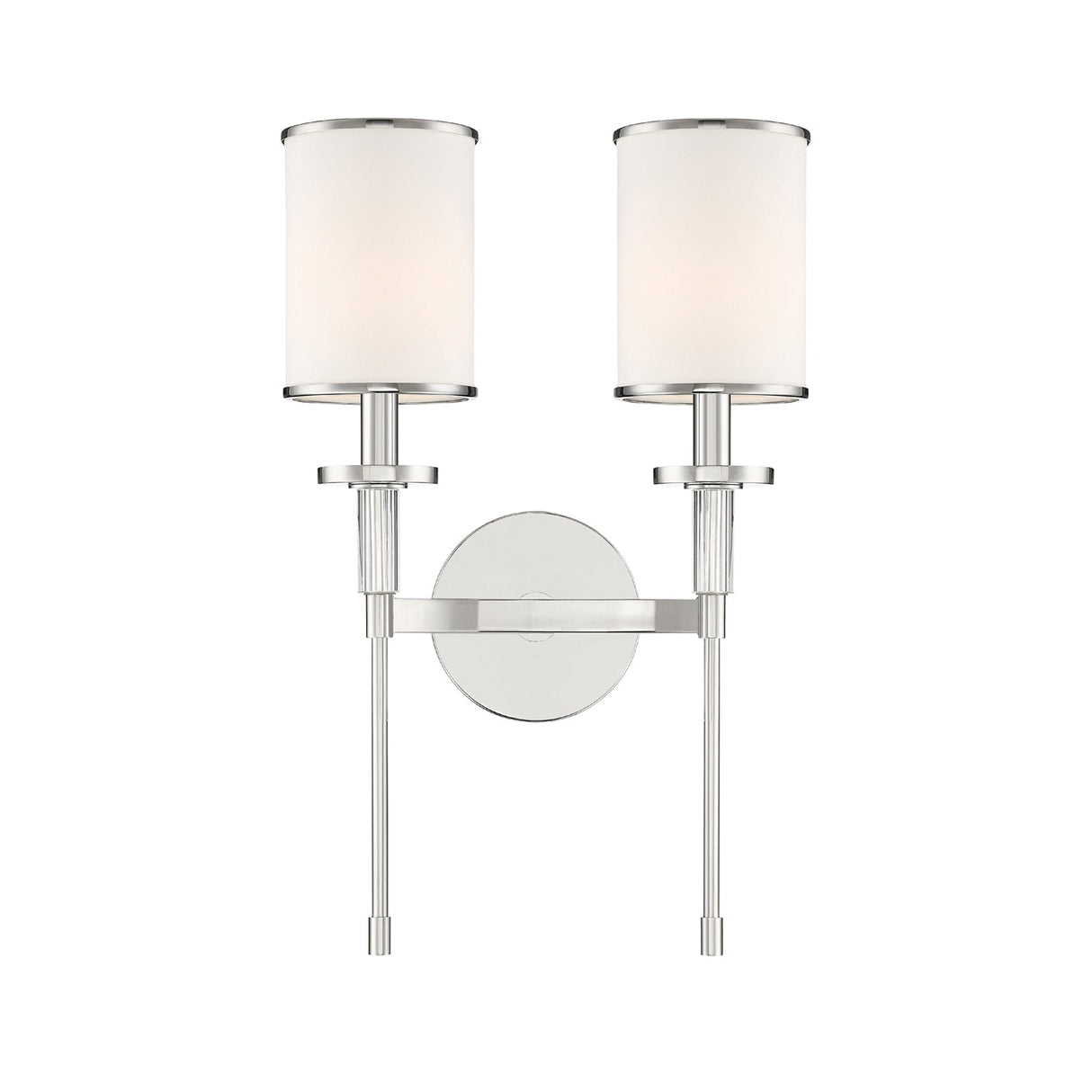Hatfield 2 Light Polished Nickel Sconce HAT-472-PN