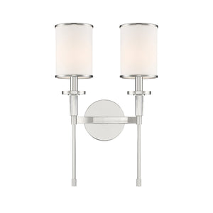 Hatfield 2 Light Polished Nickel Sconce HAT-472-PN