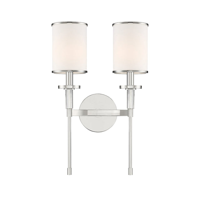 Hatfield 2 Light Polished Nickel Sconce HAT-472-PN