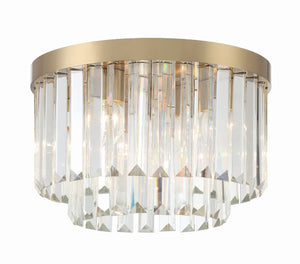 Hayes 4 Light Aged Brass Flush Mount HAY-1400-AG