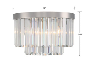 Hayes 4 Light Aged Brass Flush Mount HAY-1400-AG