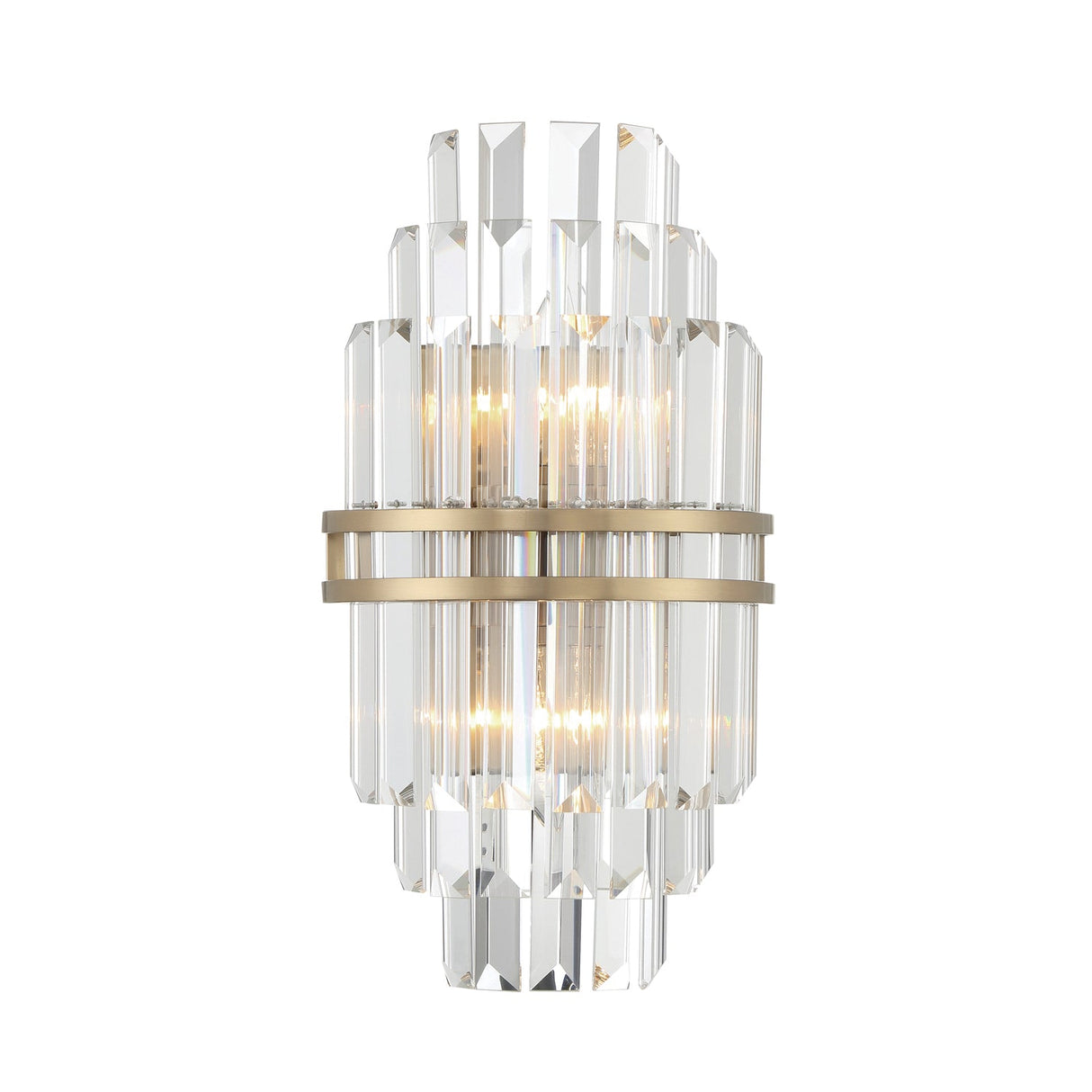 Hayes 2 Light Aged Brass Sconce HAY-1402-AG