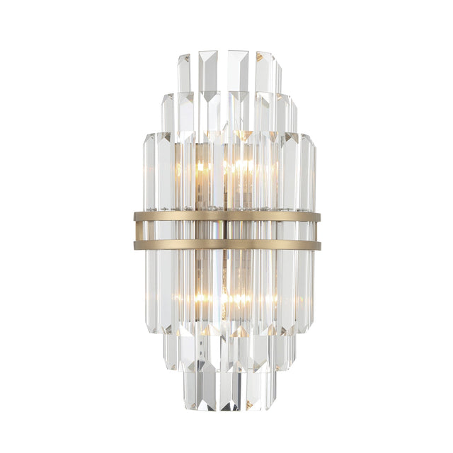 Hayes 2 Light Aged Brass Sconce HAY-1402-AG