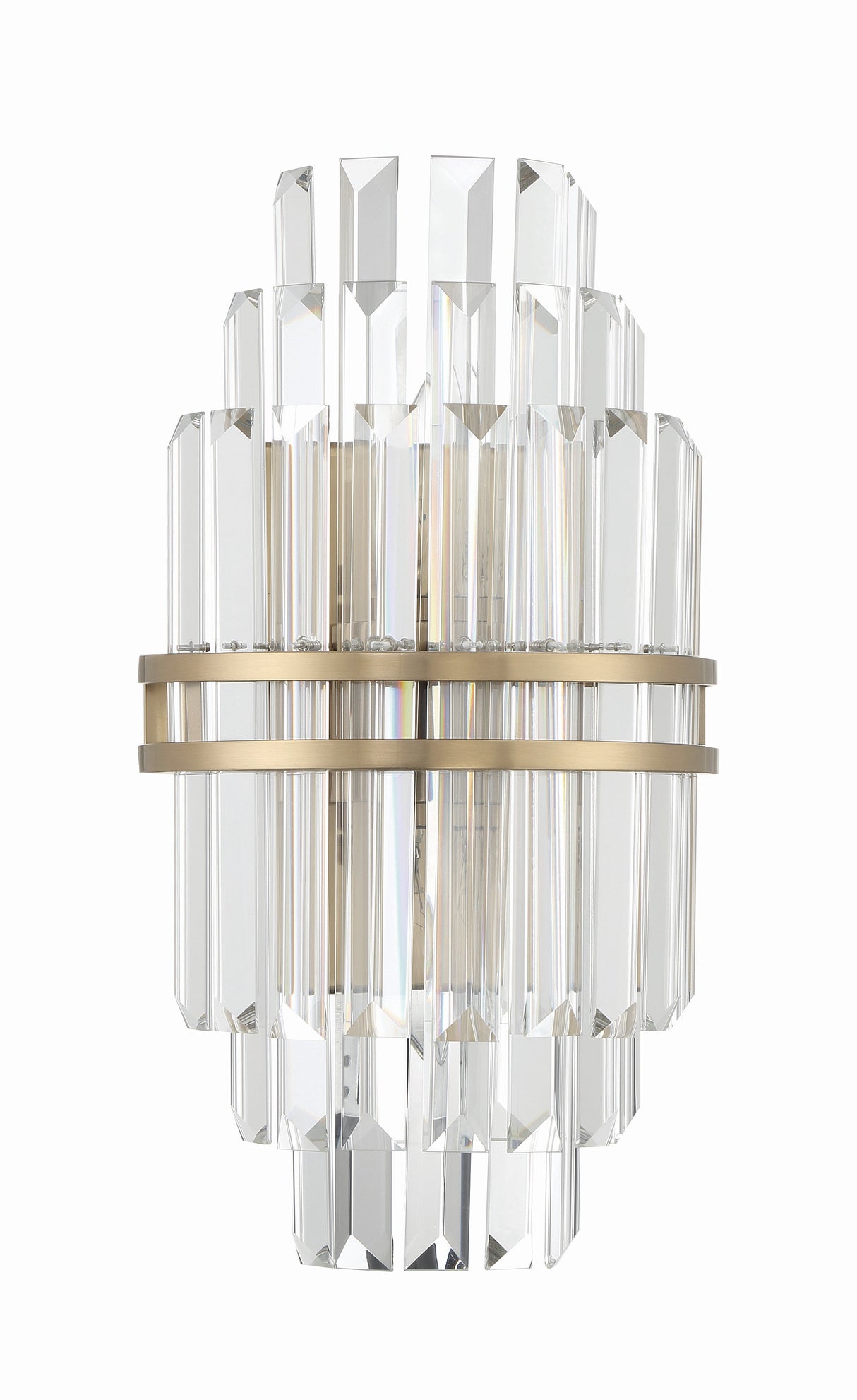Hayes 2 Light Aged Brass Sconce HAY-1402-AG