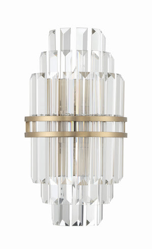 Hayes 2 Light Aged Brass Sconce HAY-1402-AG