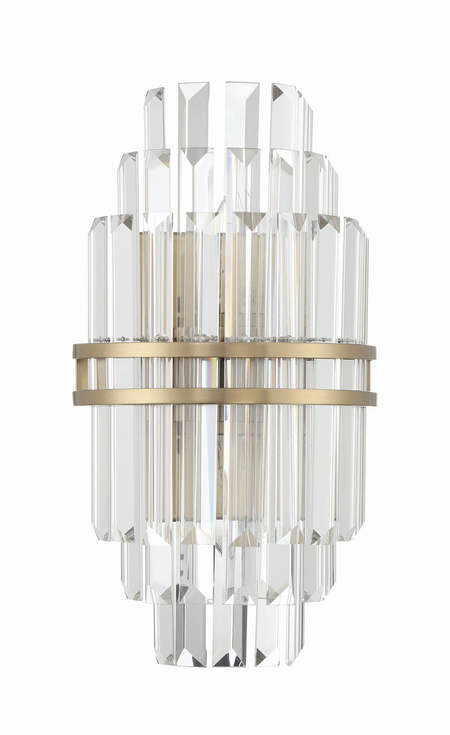 Hayes 2 Light Aged Brass Sconce HAY-1402-AG