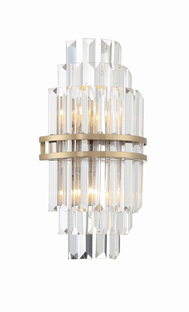 Hayes 2 Light Aged Brass Sconce HAY-1402-AG