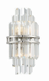 Hayes 2 Light Aged Brass Sconce HAY-1402-AG