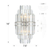 Hayes 2 Light Aged Brass Sconce HAY-1402-AG