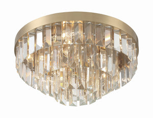 Hayes 8 Light Aged Brass Flush Mount HAY-1403-AG