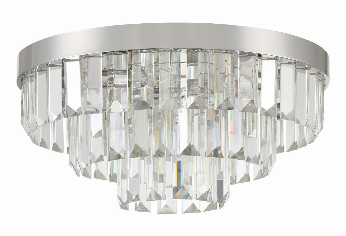 Hayes 8 Light Aged Brass Flush Mount HAY-1403-AG
