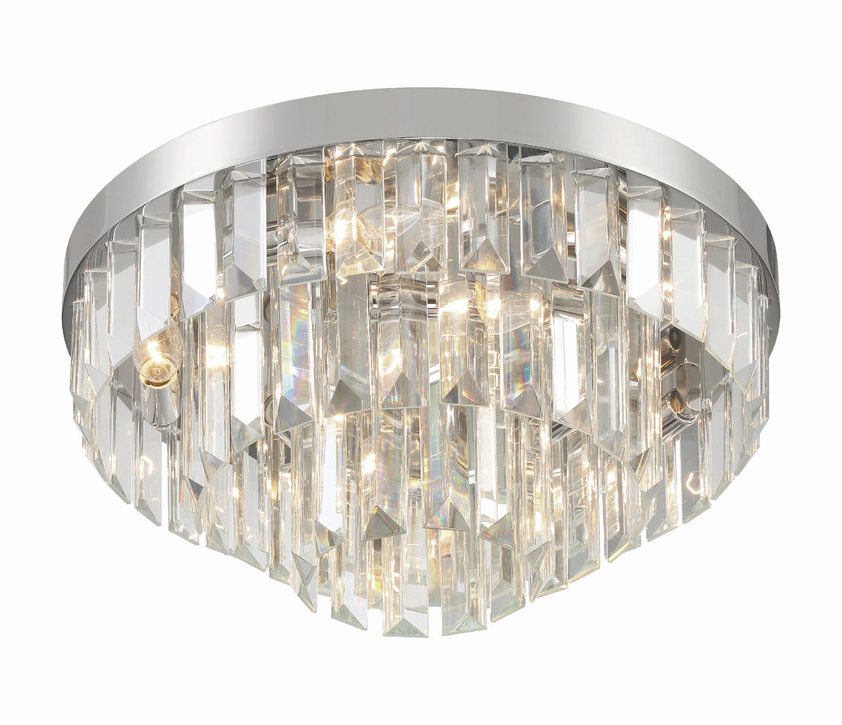 Hayes 8 Light Aged Brass Flush Mount HAY-1403-AG