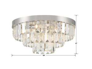 Hayes 8 Light Aged Brass Flush Mount HAY-1403-AG