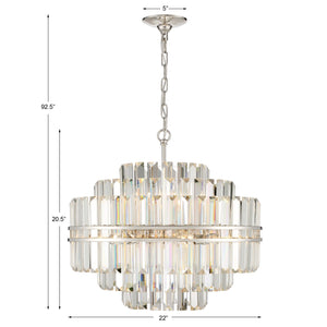 Hayes 12 Light Aged Brass Chandelier HAY-1405-AG