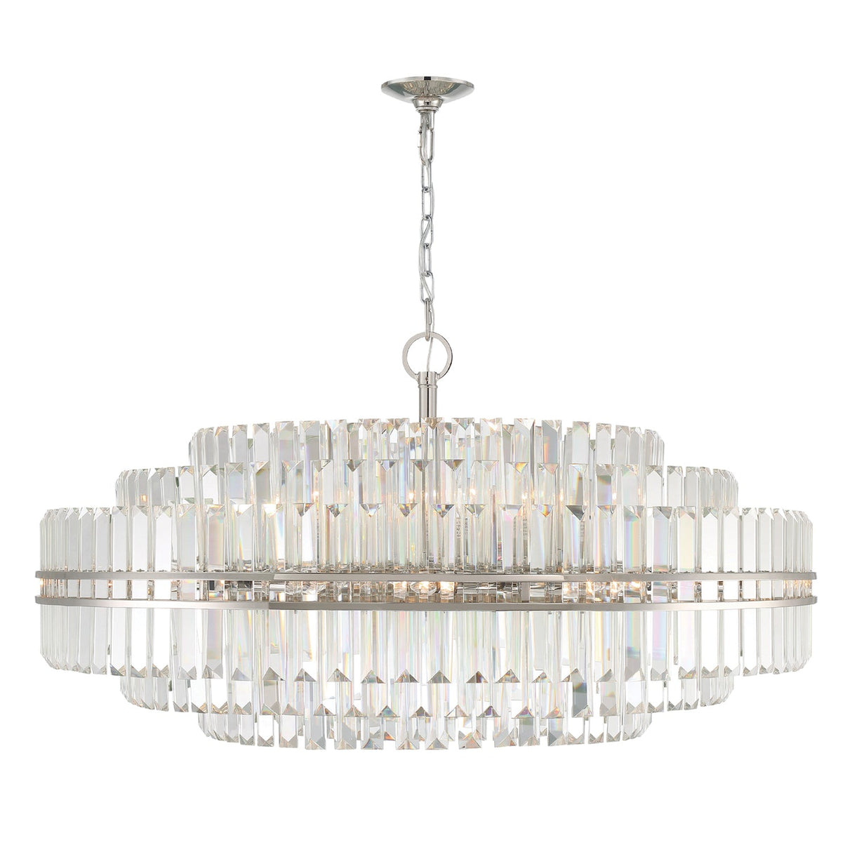 Hayes 32 Light Polished Nickel Chandelier HAY-1409-PN